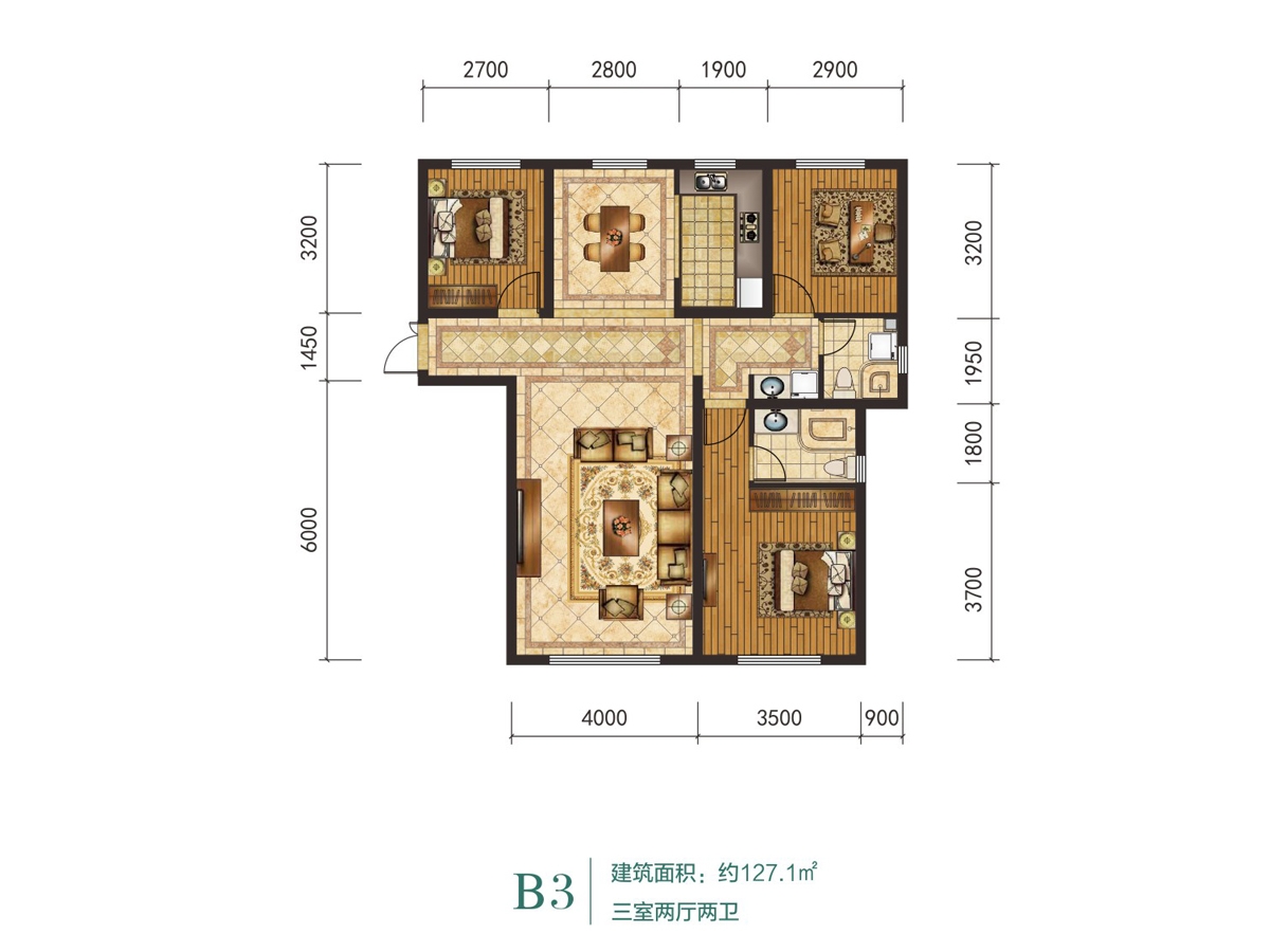 金茂·綠谷春天二期金茂綠谷春天 B3戶型