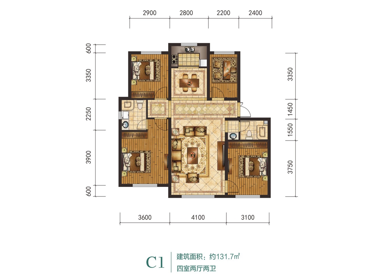 金茂·綠谷春天二期金茂綠谷春天 C1戶型