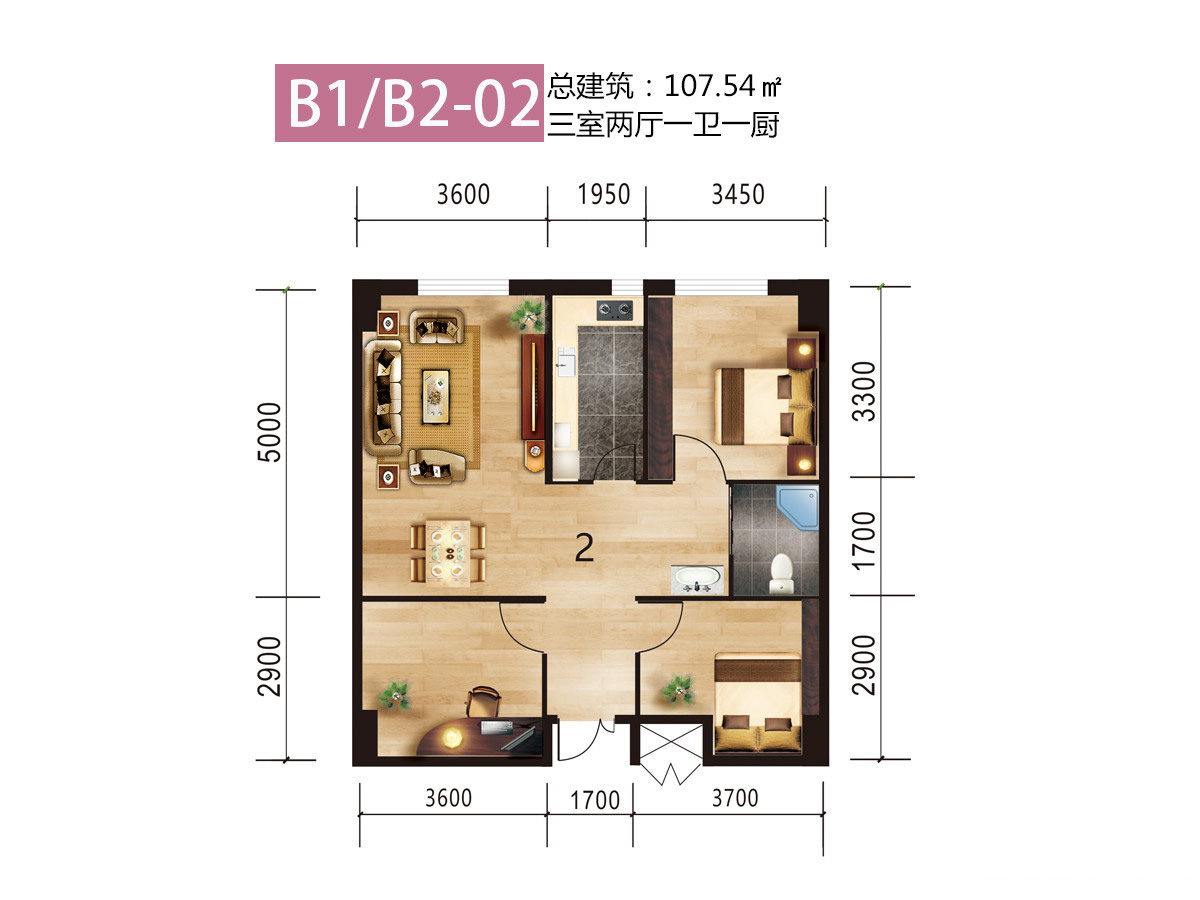 聚銘智慧城聚銘智慧城 B1/B2-02戶型