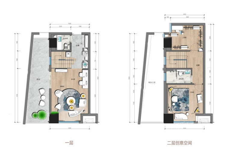 北辰府LOFT53㎡戶型