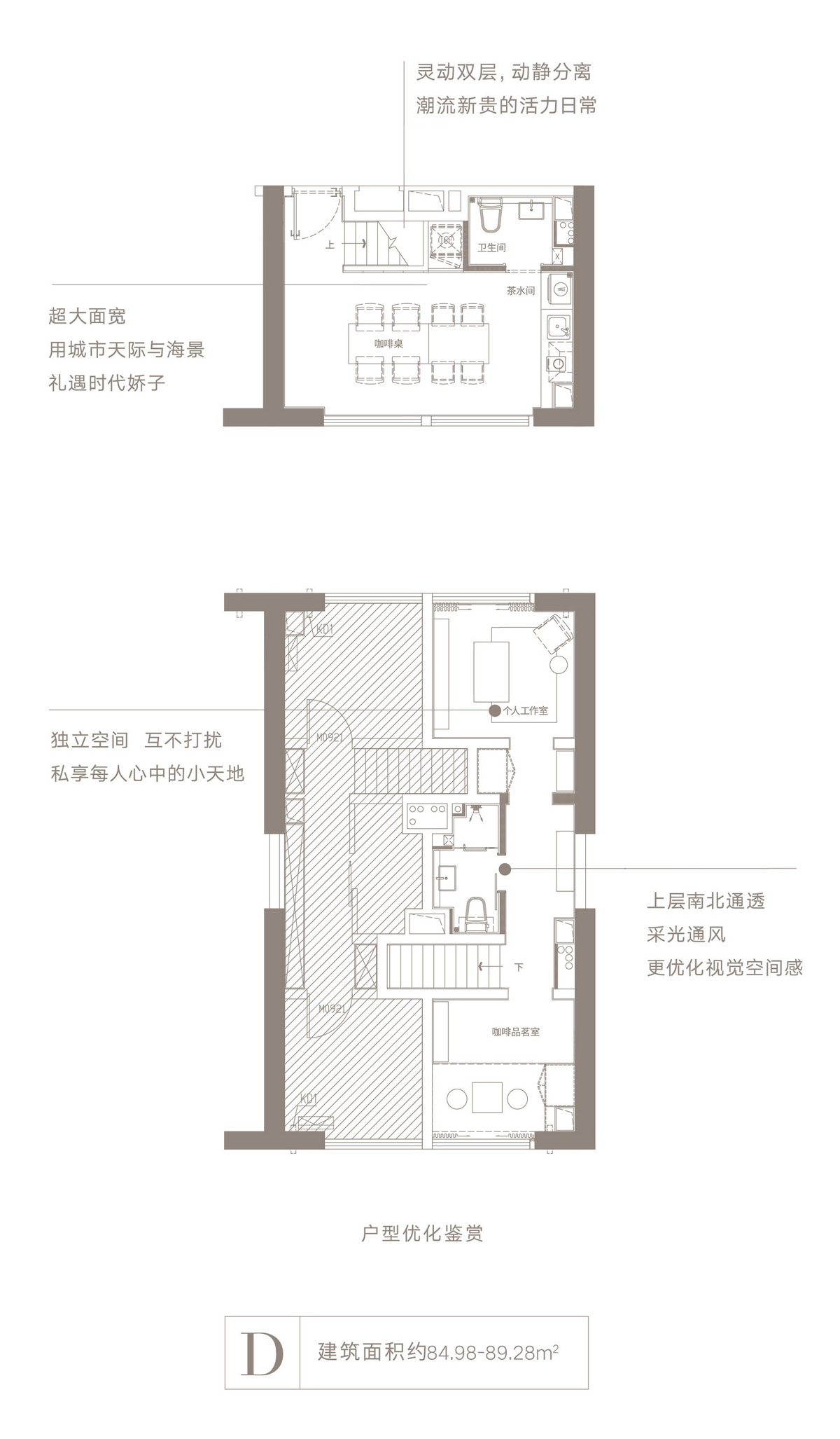 融創(chuàng)精彩天地D戶型 開間 84.98㎡