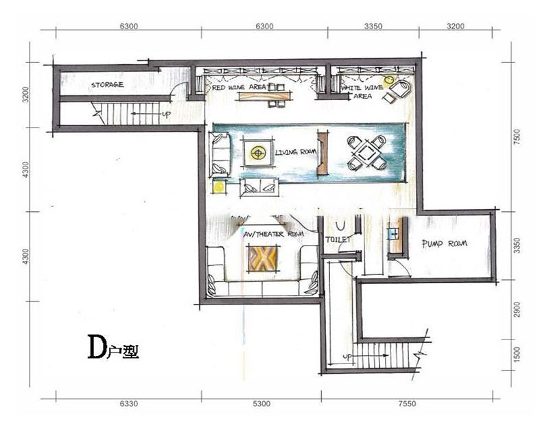 太陽灣別墅D戶型 建面167.85㎡