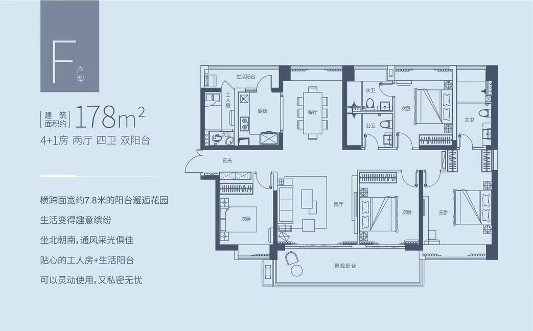 F戶型 4室2廳4衛(wèi)1廚