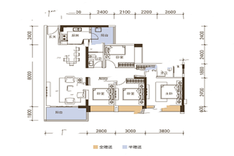 國(guó)鼎·中央公園A7 4室2廳2衛(wèi)1廚 141㎡ 91.65萬(wàn)元-套