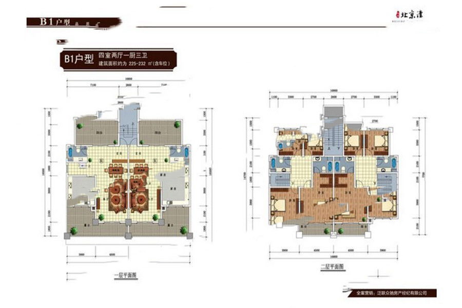 大理·北京灣B1 4室2廳3衛(wèi)1廚 232㎡