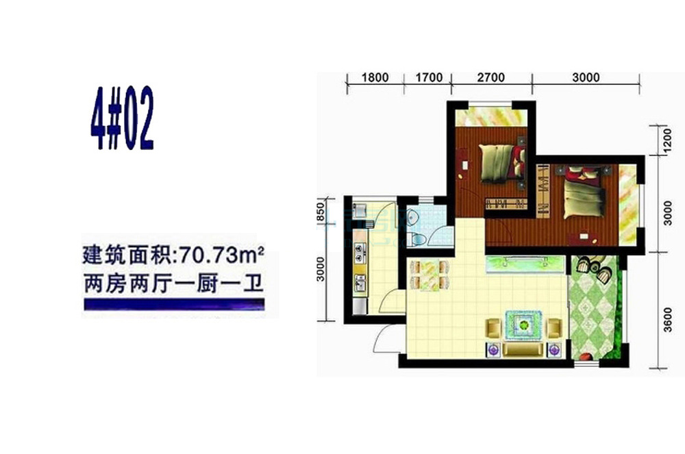 匯航文園·一里海4號(hào)樓 70.73㎡