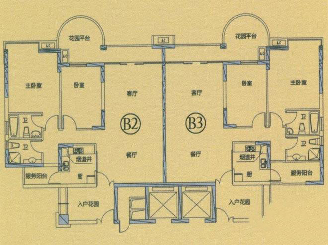 麗晶維港麗晶維港B2戶(hù)型圖 2室2廳2衛(wèi) 建面118㎡