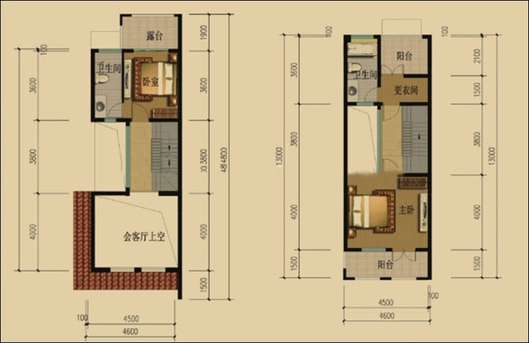 山與城二層聯(lián)排小戶型 3室3廳4衛(wèi)1廚 186㎡