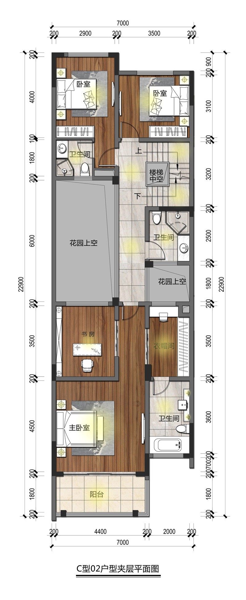 觀瀾湖·藝墅C02夾層戶型圖