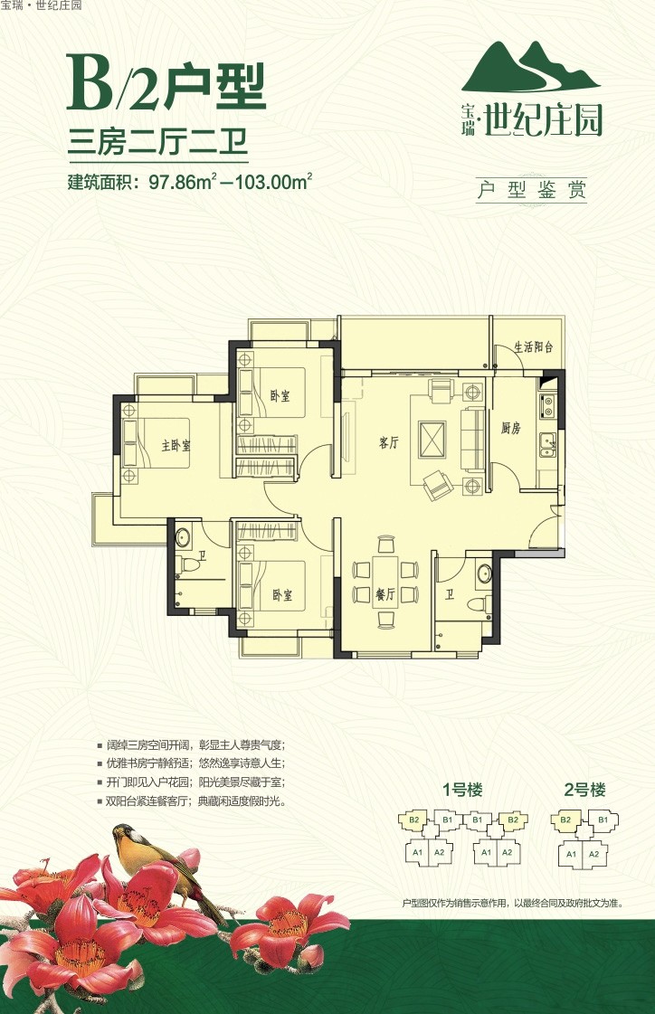 寶瑞·世紀(jì)莊園寶瑞·世紀(jì)莊園B2戶型圖