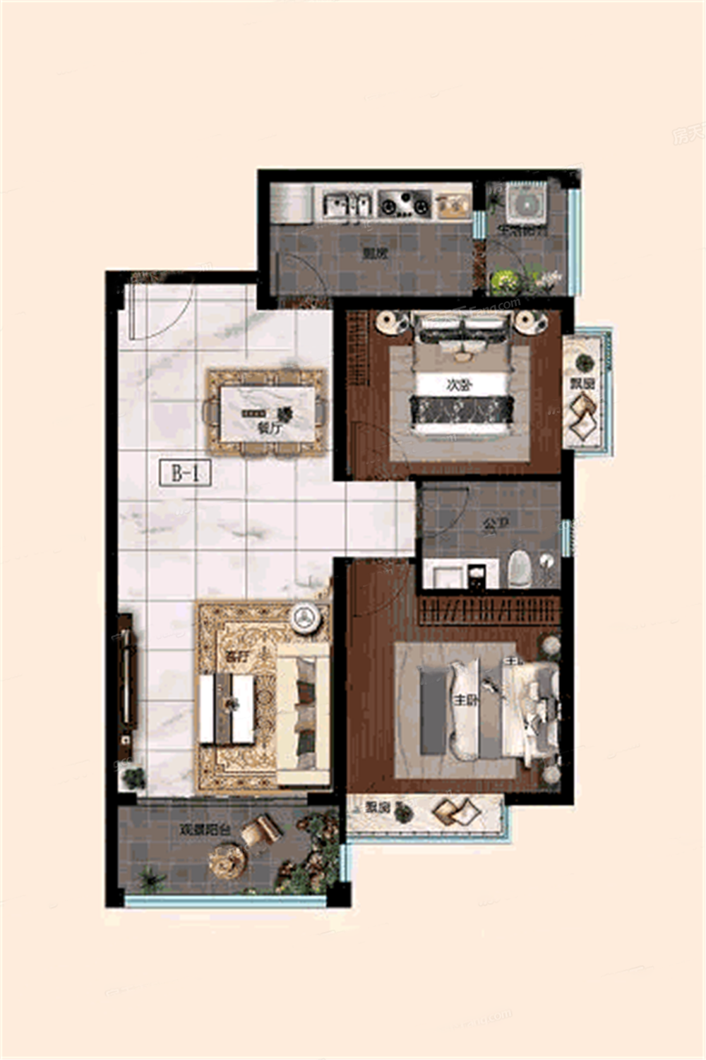 菏建海景灣菏建海景灣B1戶(hù)型