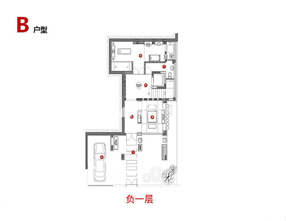 鉑悅亞龍灣鉑悅亞龍灣  B戶型負(fù)一層