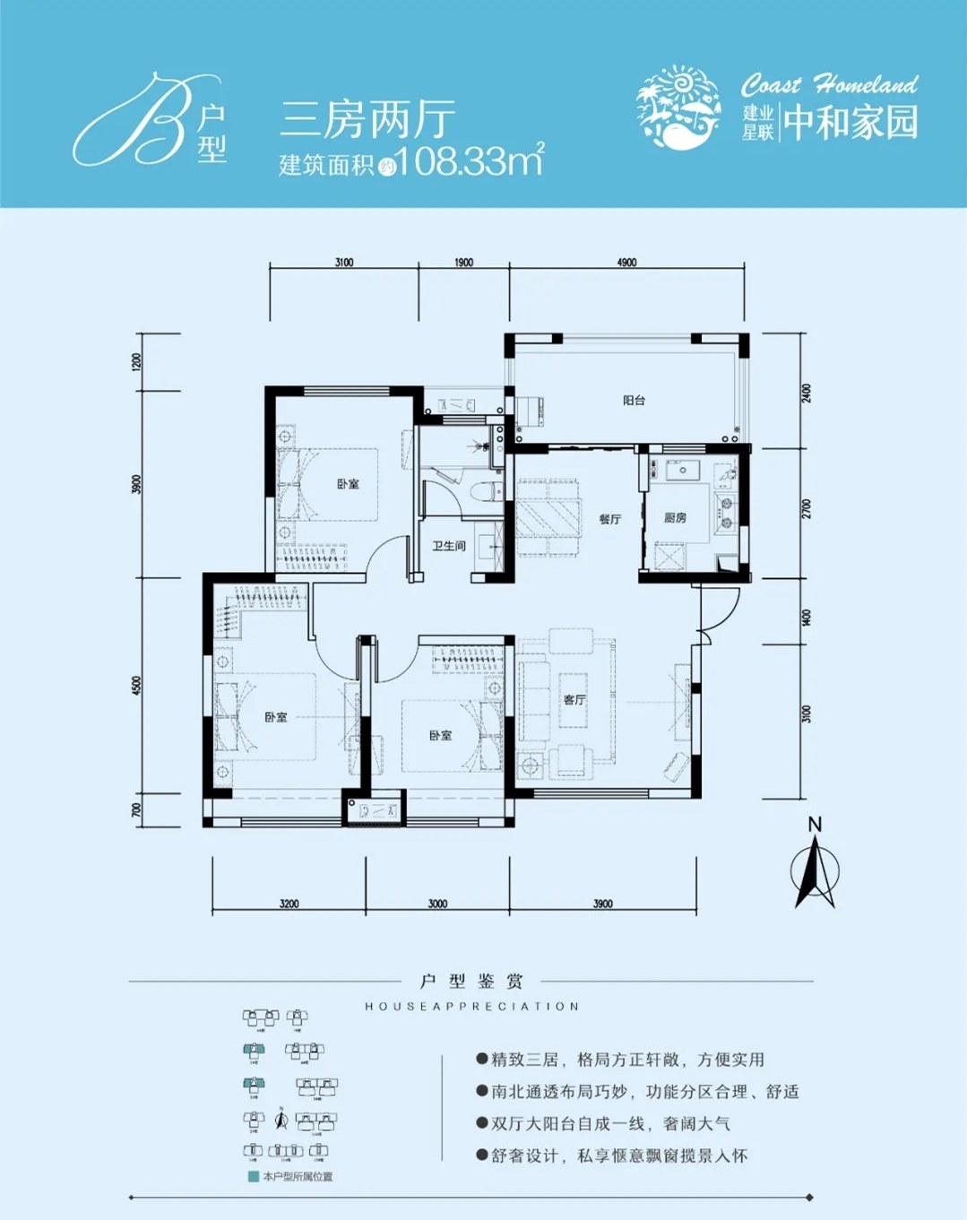 建業(yè)星聯(lián)·中和家園 B戶型