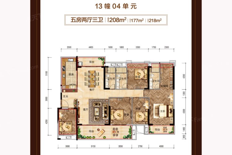 君臨世紀(jì)13幢04單位戶型圖