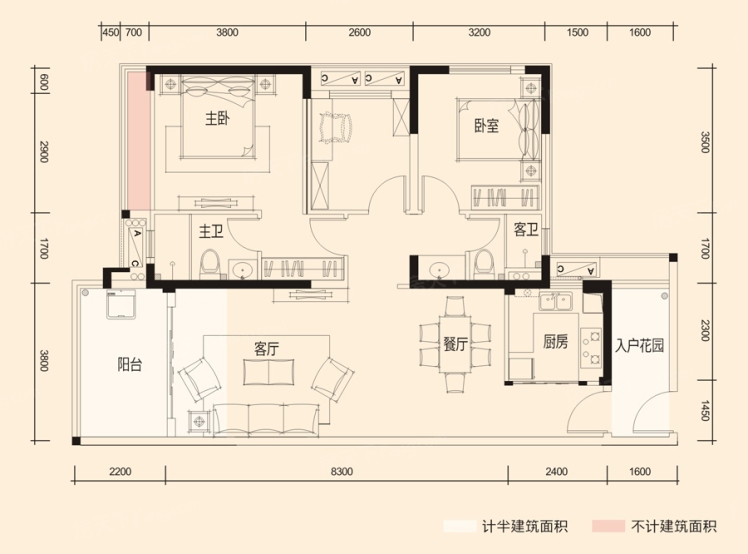 樂(lè)而居花園01-02戶型113 ㎡