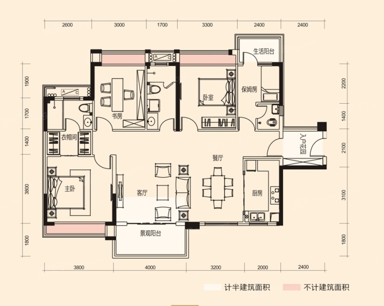 樂(lè)而居花園03-04戶型140 ㎡