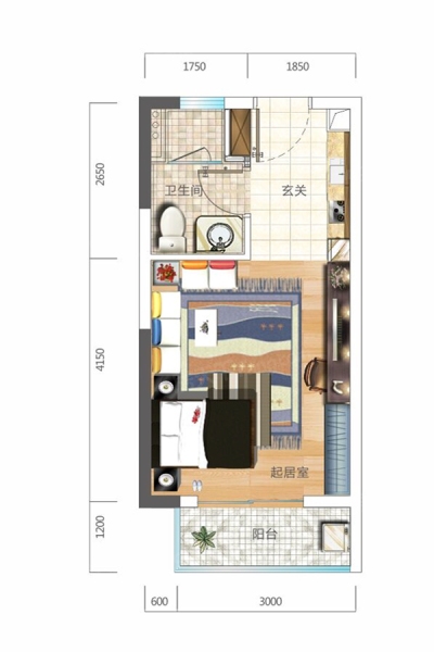 惠景暢園單身公寓40 ㎡