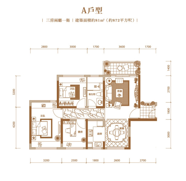 K2·荔枝灣5-6-7-9-10棟南向A戶(hù)型