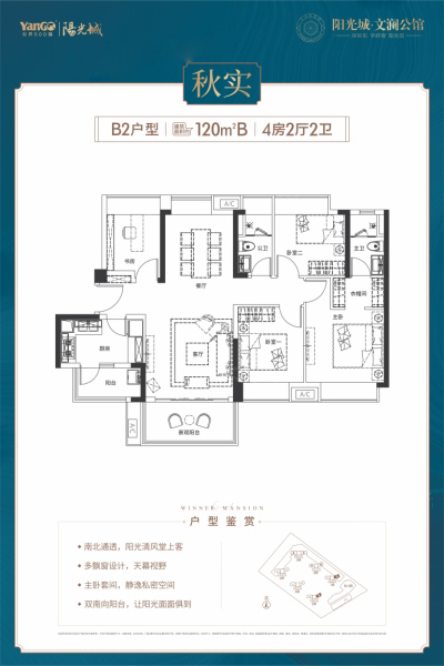 陽光城·文瀾公館B2戶型120 ㎡