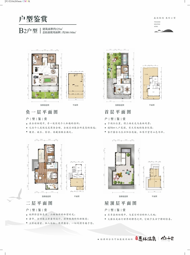 富力惠林溫泉小隱南區(qū)125㎡B2戶型