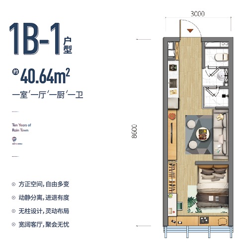 潤城三辰府潤城三辰府 1B-1戶型