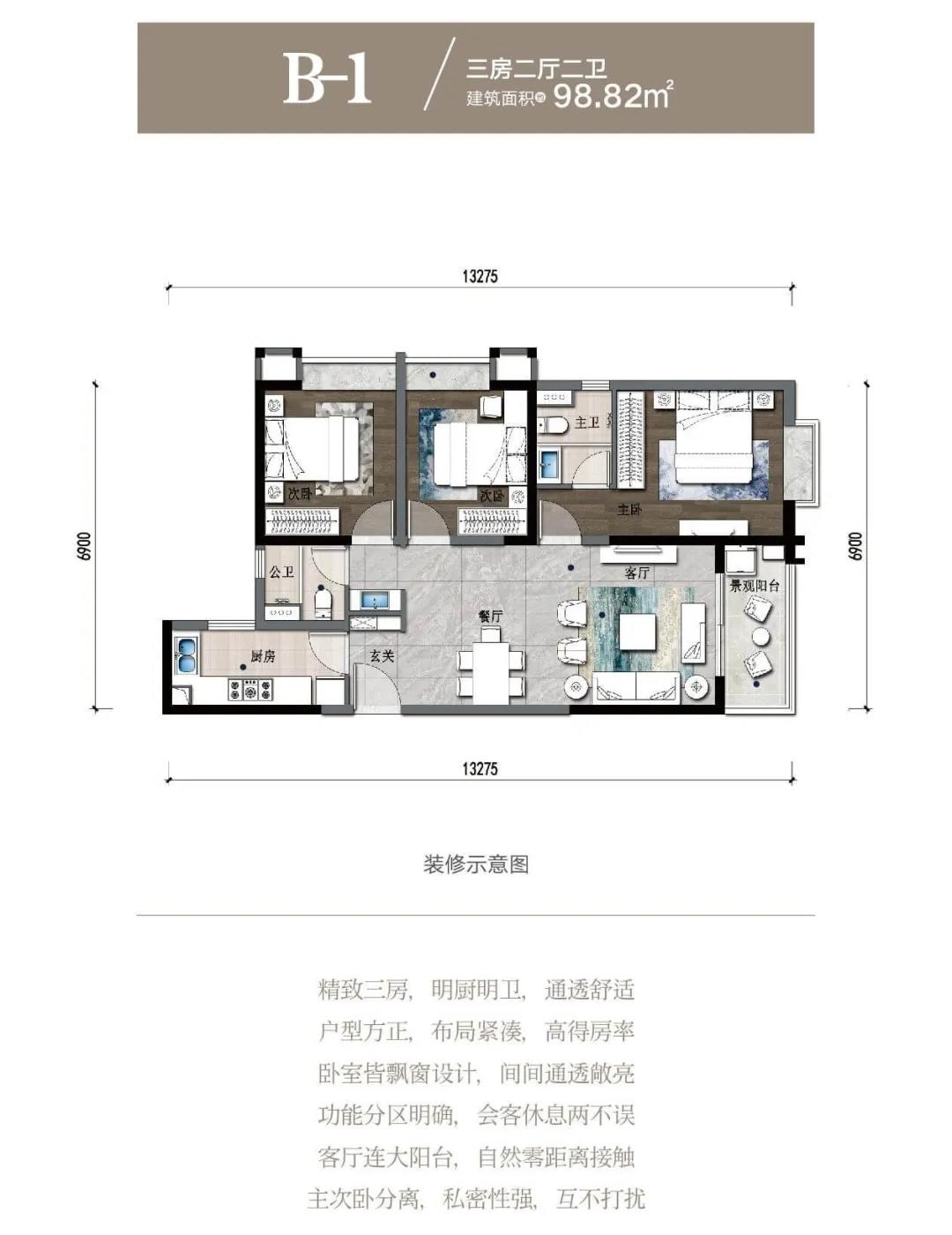 筑友·雙河灣筑友·雙河灣 B-1戶型