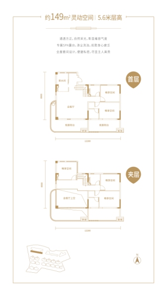 中域·百花谷A‘戶型 開間 149 ㎡